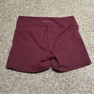 NoBull Burgundy Biker Shorts